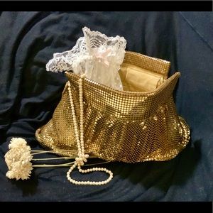 Vintage Whiting and Davis Goldtone Mesh Purse